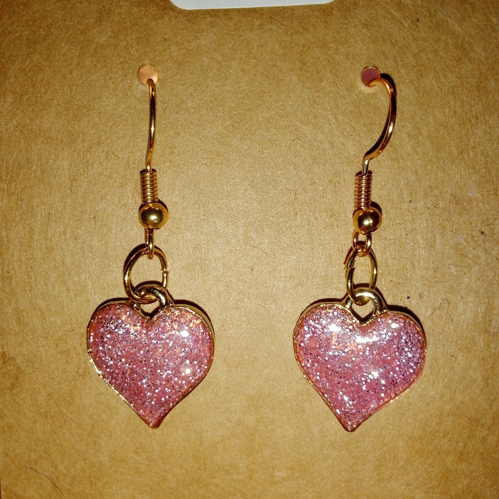 Handmade pink earrings